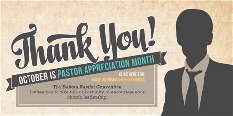Pastor Appreciation Month Dakota Baptist Convention