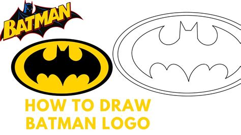 How To Draw Batman Logo Easy Step By Step Youtube