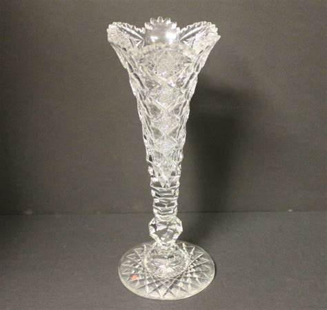 bargain johns antiques hawkes signed cut glass vase