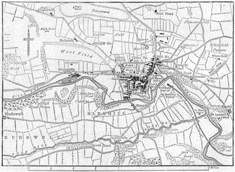 Yorks Sketch Map Richmond 1898 Old Antique Vintage Plan Chart