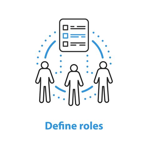 Defining Roles Concept Icon Teamwork Idea Thin Line Illustration Job