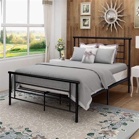 Queen Size Bed Frame With Headboard And Footboard Queen Size Black