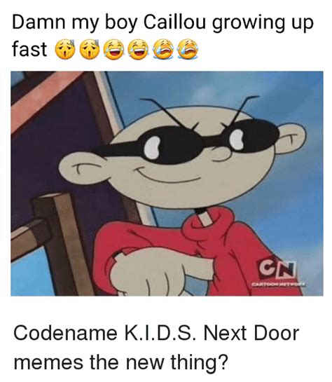 Damn My Boy Caillou Growing Up Fast Codename Kids Next Door Memes The New Thing Caillou Meme