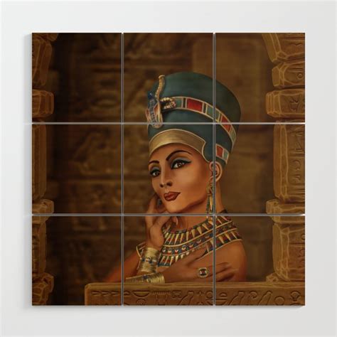 Nefertiti Neferneferuaten The Egyptian Queen Wood Wall Art By Creativemotions Society6