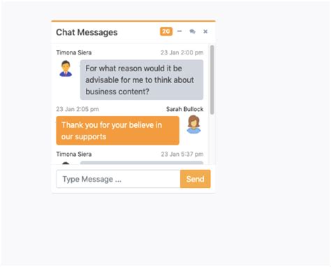 Bootstrap 4 Awesome Chat Messages Box Example