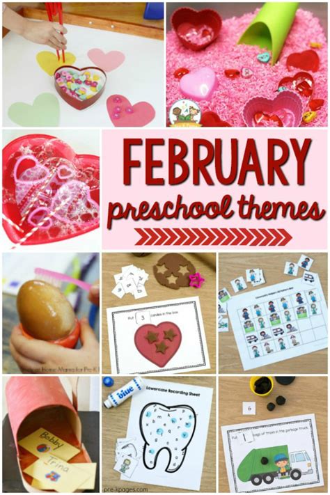 February Preschool Themes Pre K Pages