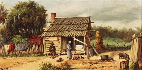 Oil Painting Replica Cabin Scene By William Aiken Walker 1839 1921