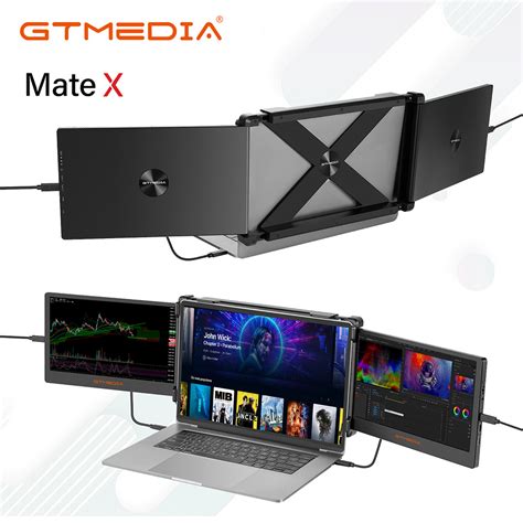 Gtmedia 2k Portable Monitor Dual And Triple Displays Screen Laptop Usb