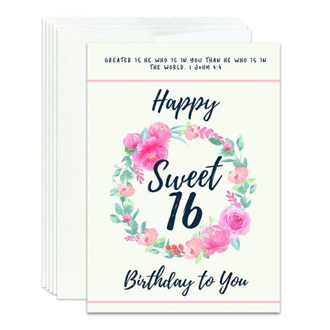 Christian Happy 16th Birthday Card For 16th Birthday Card Etsy