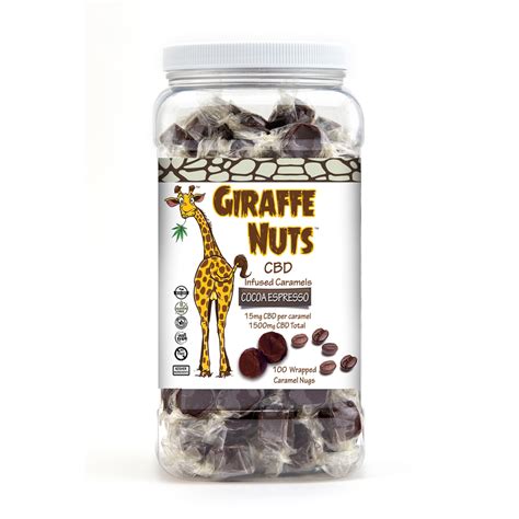 Giraffe Nuts Cocoa Espresso Bulk Bin 100 Pieces 1500mg Giraffe Nuts Best Cbd And Thc Products