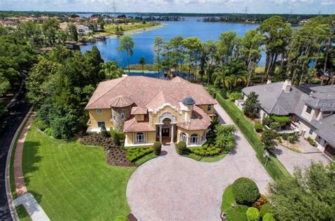 4 25 Million Lakefront Mansion In Orlando Fl Homes Of The Rich