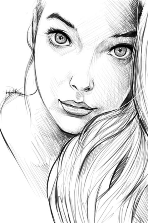 Pretty Girl Face Drawing At Explore Collection Of