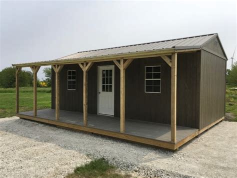 Amish Side Porch Cabin Countryside Barns