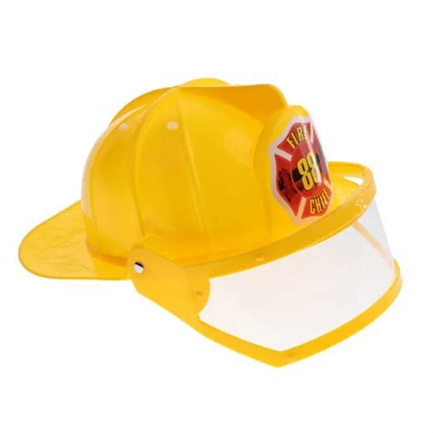 Fireman Helmet Firefighter Hat Toy Yellow Cosplay Prop Early Learning