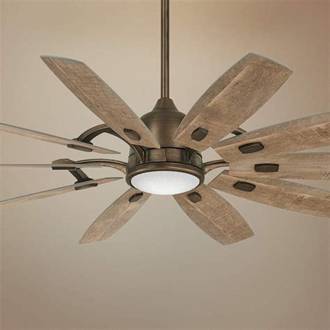 If your vaulted ceiling is low and your slope is small, you should determine the. 65" Minka Aire Barn Heirloom Bronze LED Ceiling Fan ...