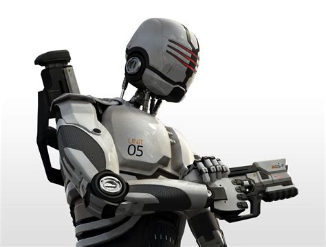 3d Model Rigged Sci Fi Robot Cgtrader
