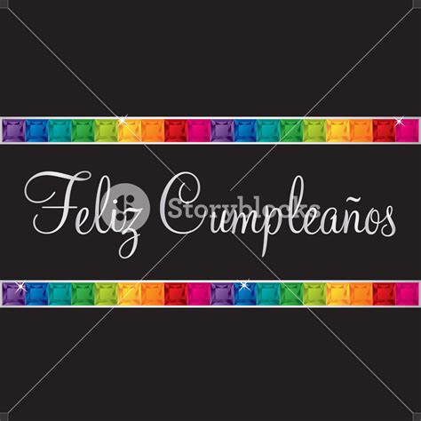 Spanish Happy Birthday Card In Vector Format Royalty Free Stock Image Storyblocks