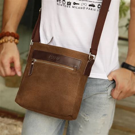 Hot Selling Canvas Bag Fashion Vintage Men Messenger Shoulder Bag