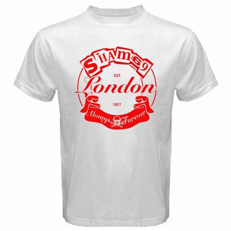Sham 69 T Shirt New English Punk Rock Band Legend Mens White Size S Orsstore