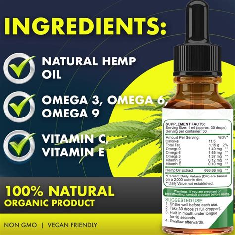 Hemp Oil Extract 20000mg Of Organic Hemp Extract Grown And Made In