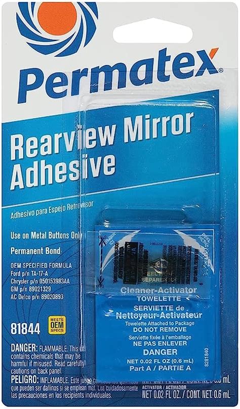 Permatex Rearview Mirror Adhesive 2 Part Kit 06 Ml Au