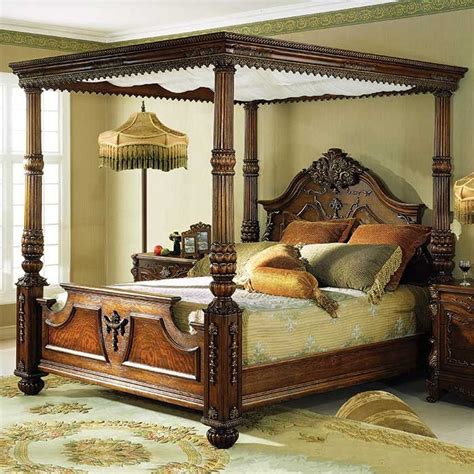 Inspired by victorian decadence, this elaborately carved four post canopy bed will make a stunning centerpiece to your traditional master bedroom. 10 Victorian Style Bedroom Designs