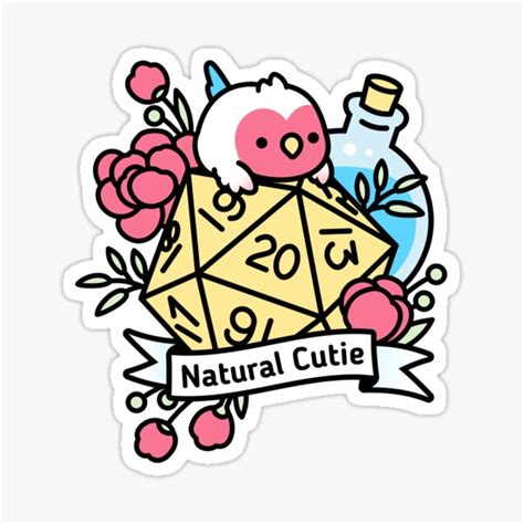 Natural Cutie D20 Dungeons And Dragons Cody Sticker For Sale By