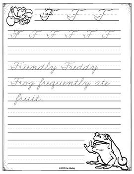 The worksheets build on one another so you'll want to begin with the letter a and add letters in the order. Cursive Practice Pages by Creative Core Integrations | TpT