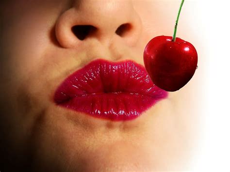 Cherry Lips Kiss Red Love Kiss Mouth Lipstick Love Kiss Red