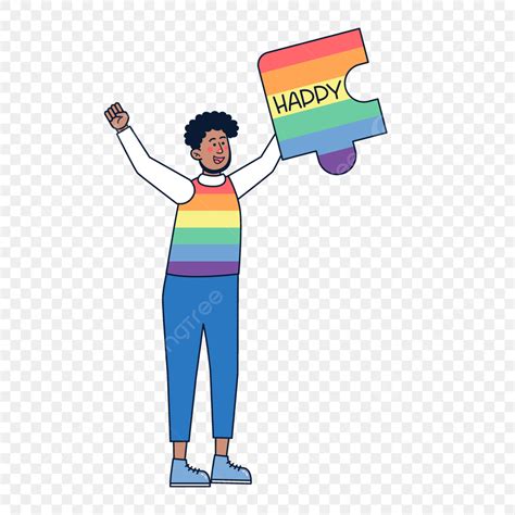 Happy Pride Month Lbgtq Concept Pride Month With Rainbow Flag
