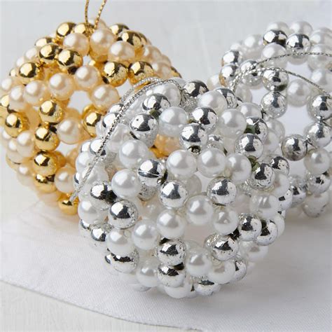It's quick, easy, & inexpensive! Silver and Gold Bead Ball Ornaments - Christmas Ornaments ...
