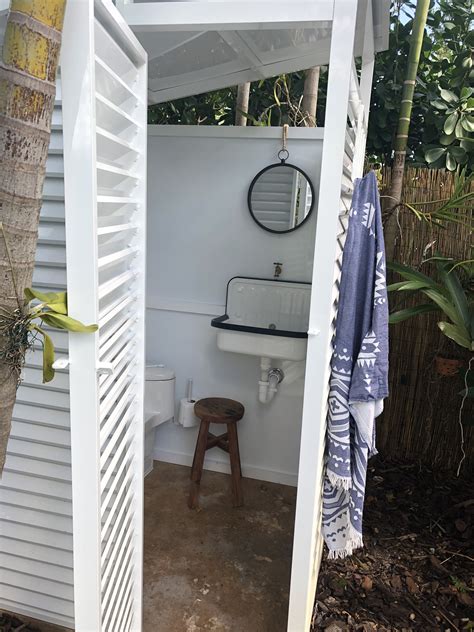 Sink in outdoor bathroom