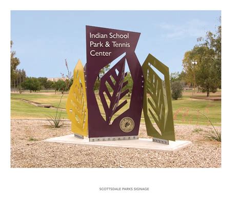 Scottsdale Parks Signage System Organic Shapes And Cut Out Elements