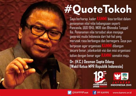 Quote Tokoh Kammi Dr Hc Oesman Sapta Odang Adhe Nuansa Wibisono