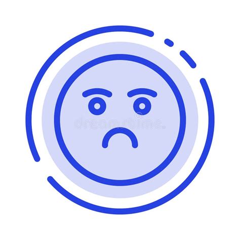 Emojis Emotion Feeling Sad Blue Icon On Abstract Cloud Background