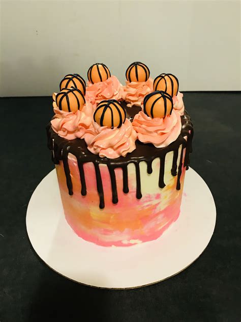 Basket Ball Cake Girly Basketball Birthday Cake Cake Easy Cake Decorating
