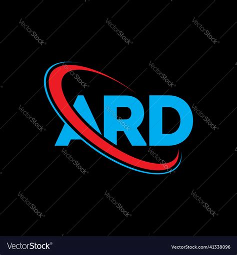 Ard Logo Letter Letter Logo Design Royalty Free Vector Image