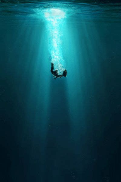 Deep Blue Pacific Ocean Photography No Nudity Underwater Art