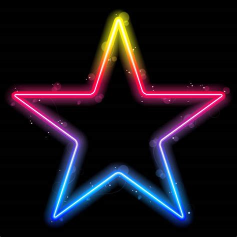 Neon Star Clip Art Vector Images And Illustrations Istock