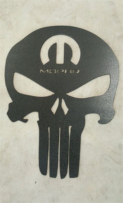 Punisher Mopar Logo Metal Wall Art Plasma Cut Decor Dodge Hemi Gas