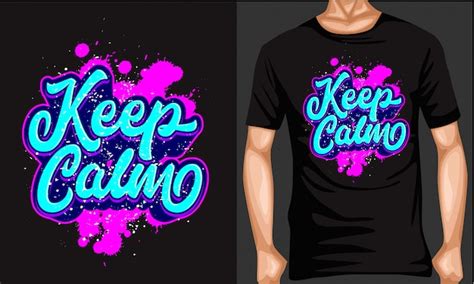 Premium Vector Keep Calm Bright Color Lettering Typography