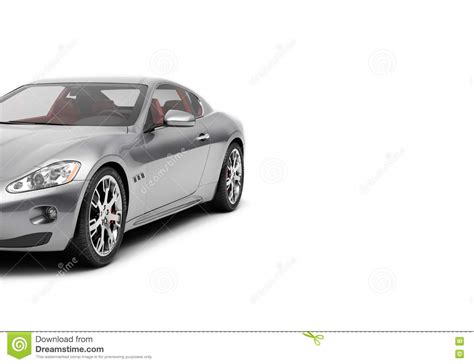 Cg 3d Render Of Generic Luxury Sport Car Isolated On A White Background