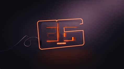 Pc Gaming Neon Light Wires Typography Creative Design Render