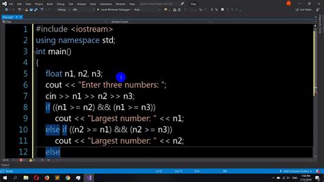 C Program To Find Largest Number Among Three Numbers Using If Else