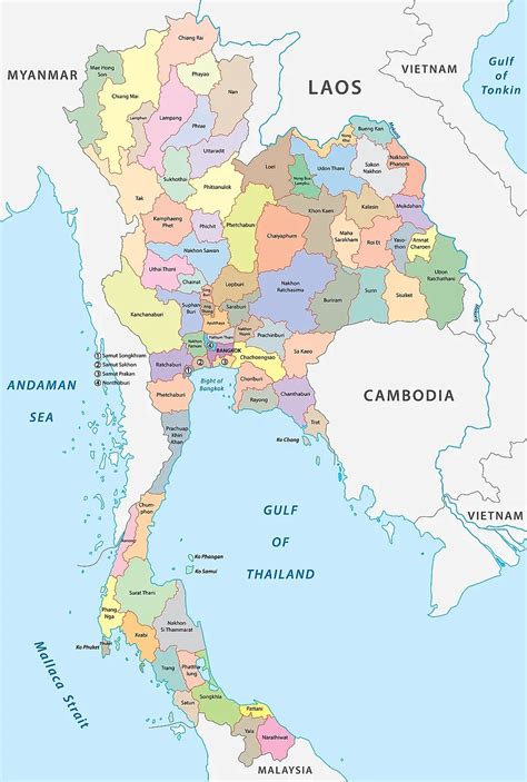 Bản đồ thông tin Thái Lan năm Thailand Map แผนทประเทศไทย