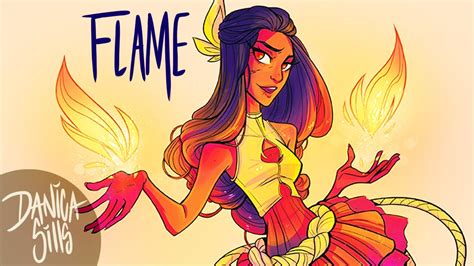 Draw Everyday Challenge Magical Girl Flame Digital Drawing Youtube