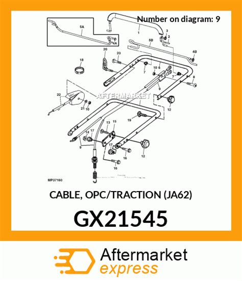 Gx21545 Cable Opctraction Ja62 Fits John Deere Price 4564