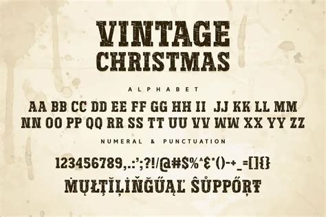 Vintage Christmas Font Freedafonts