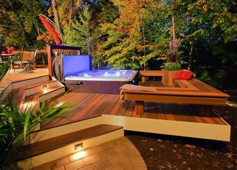 30 perfect outdoor jacuzzi with stunning design relaxing backyard hot tub deck outdoor decor