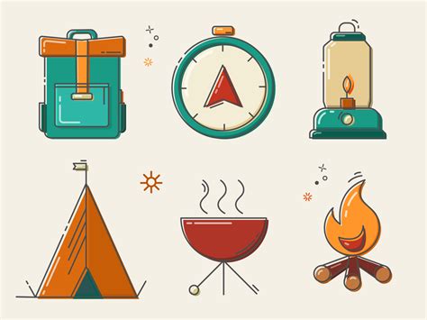 Camping Icons By Gordana Stankovic On Dribbble